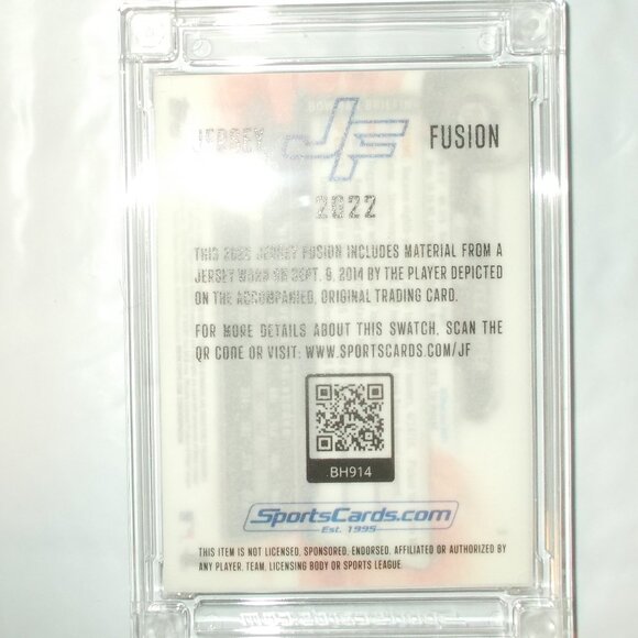 Bryce Harper Games Used Swatch Jersey Fusion All Sports Series 2 Relic Nationals - Picture 2 of 4